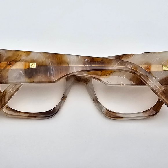 Fenty FY400171 55E Brown Ivory Marble Sunglasses Frame w/ Case Italy 54-20-145 main image 7